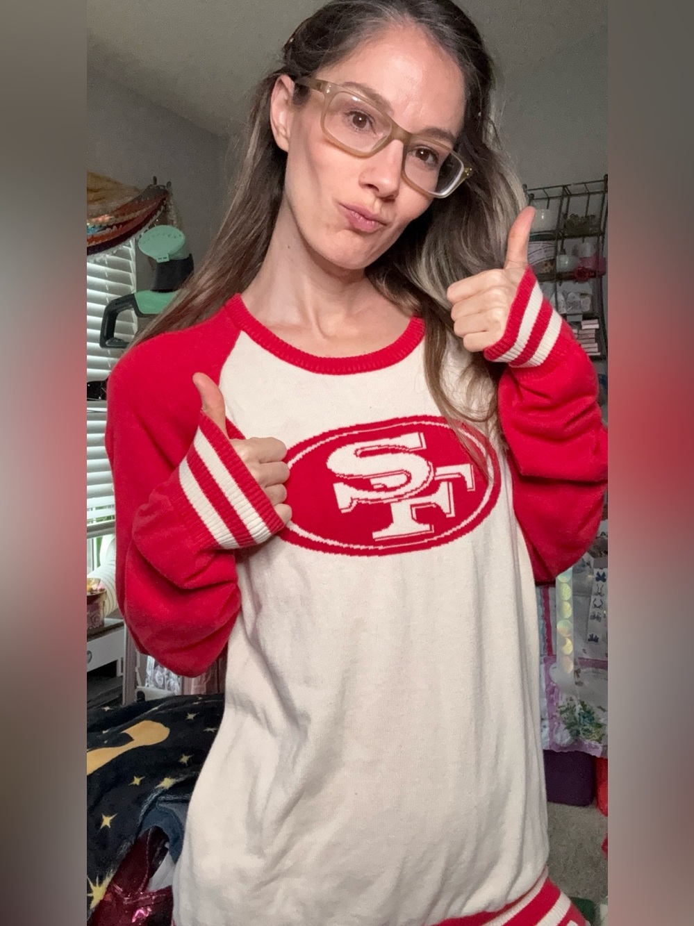 SF Forty Niners Crewneck Sweater with San Fransisco Logo